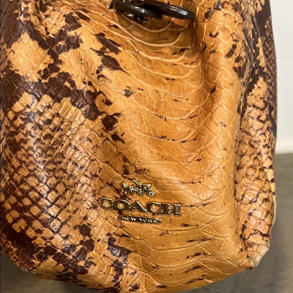 COACH LIMITED EDITION PHOEBE PYTHON LEATHER SHOULDER/TOTE - Picture 2 of 15